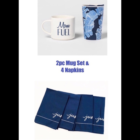 Threshold 2pc Mug Set & 4 Napkins